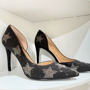 INC International Concepts Black Star Embellished Heels